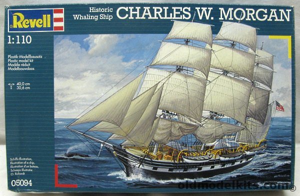 Revell 1/110 Charles W. Morgan Whaling Ship with Sails, 05094 plastic model kit